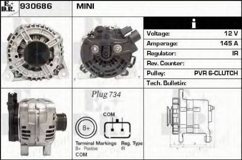 EDR 930686 - Генератор autospares.lv