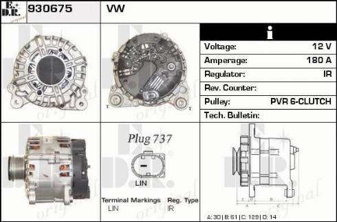 EDR 930675 - Генератор autospares.lv