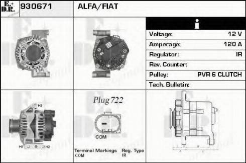 EDR 930671 - Генератор autospares.lv