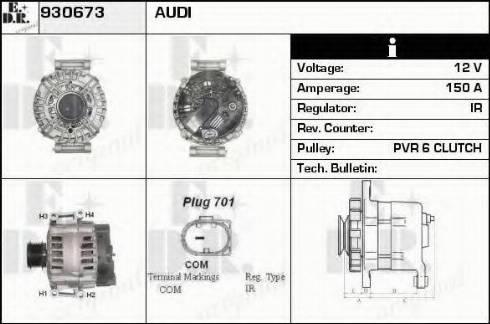 EDR 930673 - Генератор autospares.lv