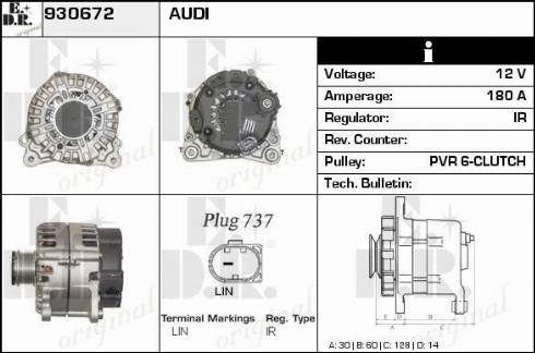 EDR 930672 - Генератор autospares.lv