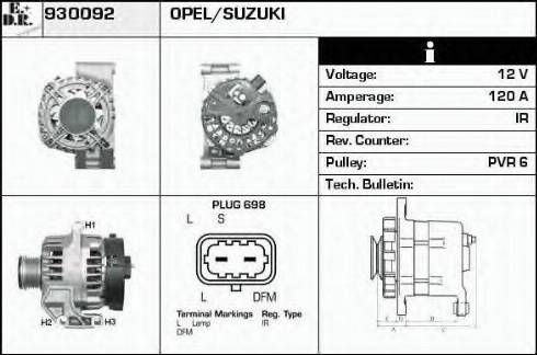 EDR 930092 - Генератор autospares.lv