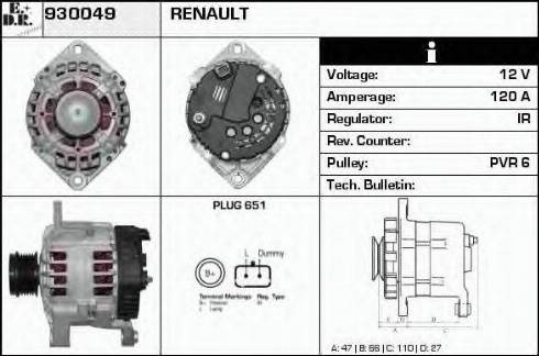 EDR 930049 - Генератор autospares.lv