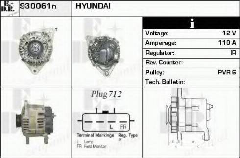 EDR 930061N - Генератор autospares.lv