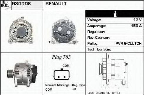 EDR 930008 - Генератор autospares.lv