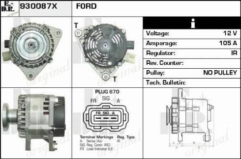 EDR 930087X - Генератор autospares.lv