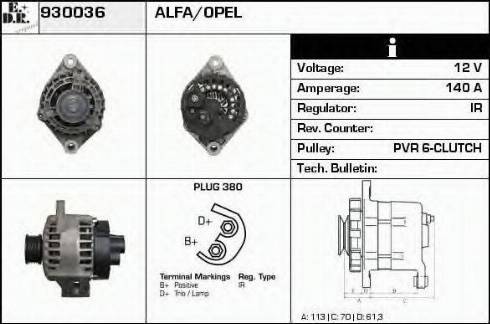 EDR 930036 - Генератор autospares.lv