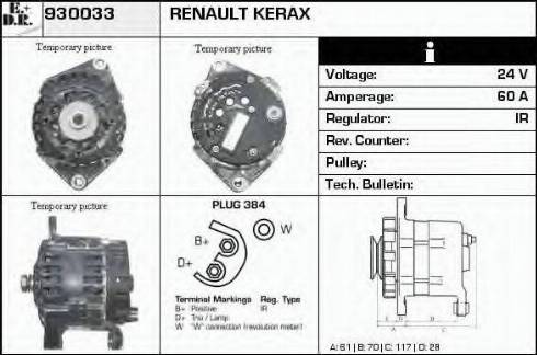 EDR 930033 - Генератор autospares.lv