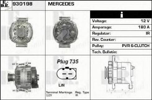 EDR 930198 - Генератор autospares.lv