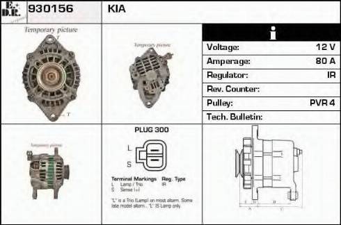 EDR 930156 - Генератор autospares.lv