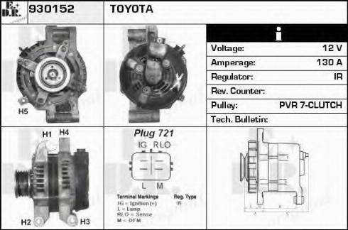 EDR 930152 - Генератор autospares.lv