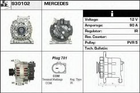 EDR 930102 - Генератор autospares.lv