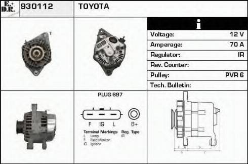 EDR 930112 - Генератор autospares.lv