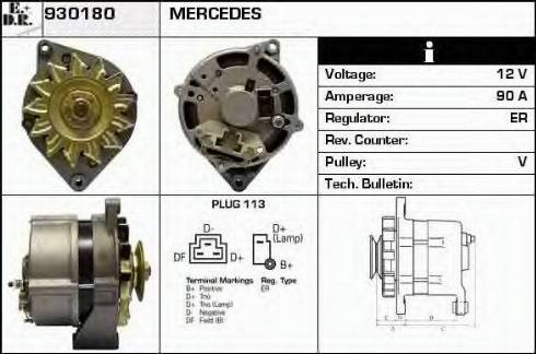 EDR 930180 - Генератор autospares.lv