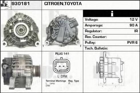 EDR 930181 - Генератор autospares.lv