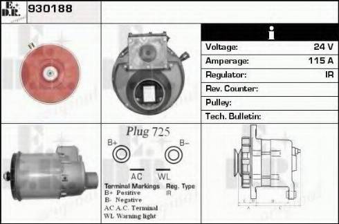 EDR 930188 - Генератор autospares.lv