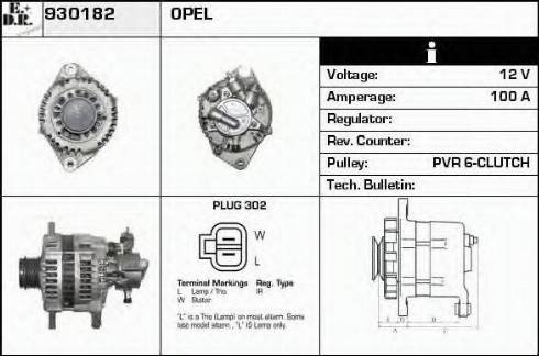 EDR 930182 - Генератор autospares.lv