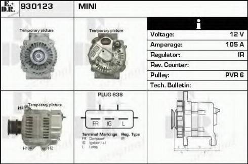 EDR 930123 - Генератор autospares.lv