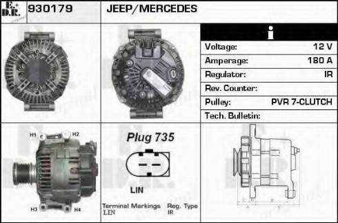 EDR 930179 - Генератор autospares.lv