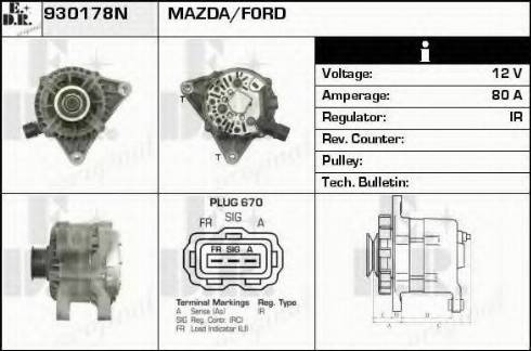 EDR 930178N - Генератор autospares.lv