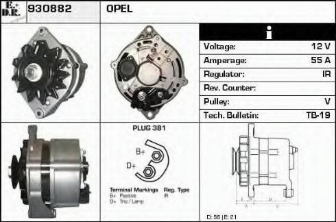 EDR 930882 - Генератор autospares.lv