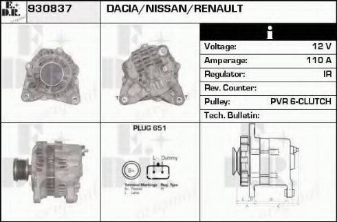 EDR 930837 - Генератор autospares.lv