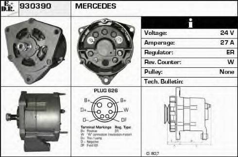 EDR 930390 - Генератор autospares.lv