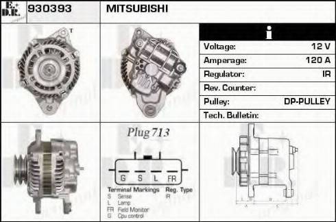 EDR 930393 - Генератор autospares.lv