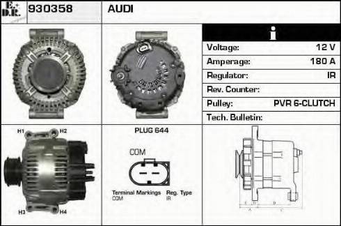 EDR 930358 - Генератор autospares.lv