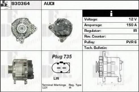 EDR 930364 - Генератор autospares.lv