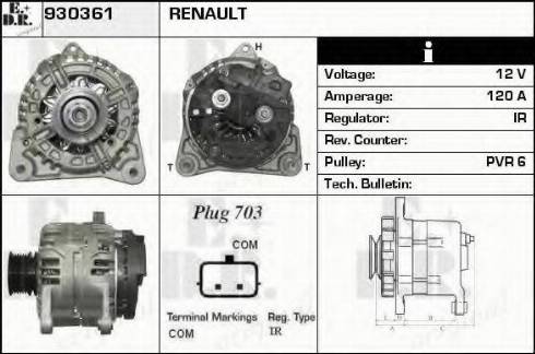 EDR 930361 - Генератор autospares.lv