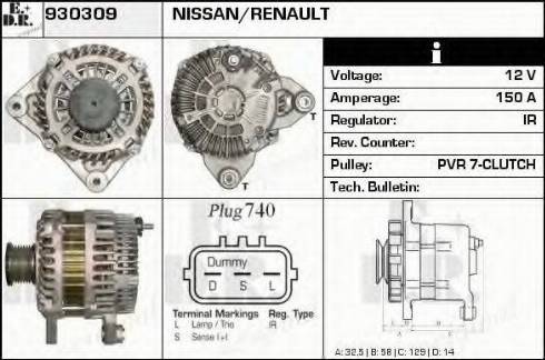 EDR 930309 - Генератор autospares.lv