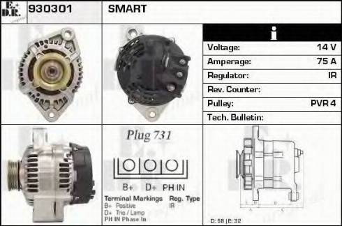 EDR 930301 - Генератор autospares.lv