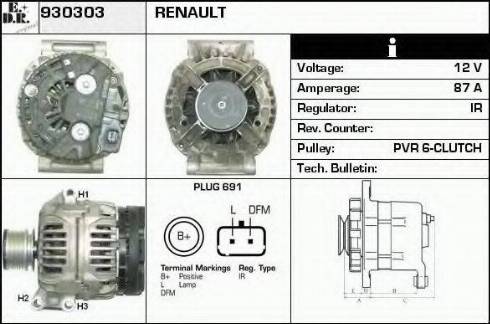 EDR 930303 - Генератор autospares.lv