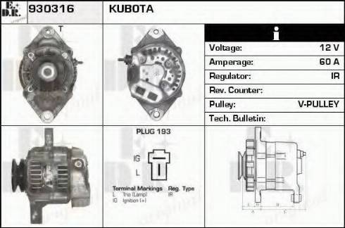 EDR 930316 - Генератор autospares.lv