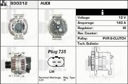 EDR 930312 - Генератор autospares.lv