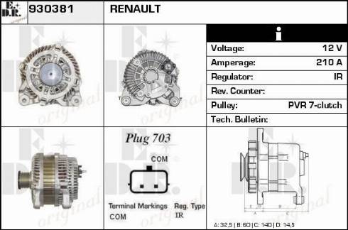 EDR 930381 - Генератор autospares.lv