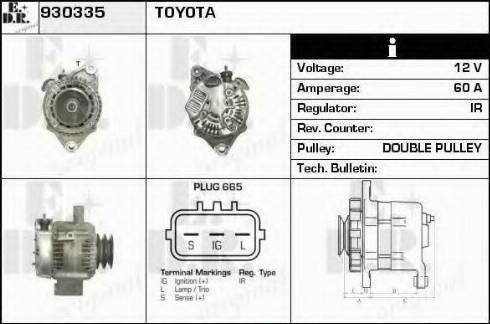 EDR 930335 - Генератор autospares.lv