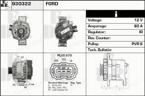 EDR 930322 - Генератор autospares.lv