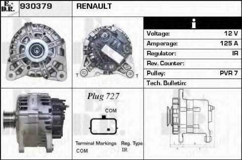 EDR 930379 - Генератор autospares.lv