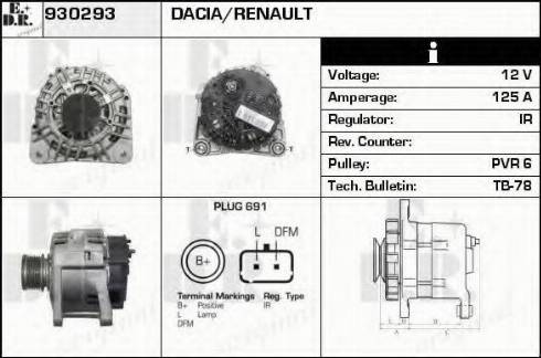 EDR 930293 - Генератор autospares.lv