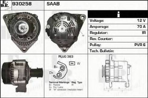 EDR 930258 - Генератор autospares.lv