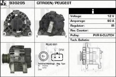 EDR 930205 - Генератор autospares.lv