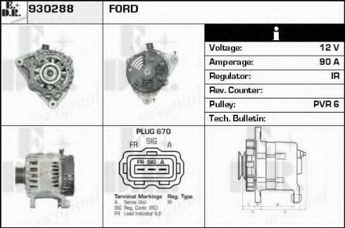 EDR 930288 - Генератор autospares.lv