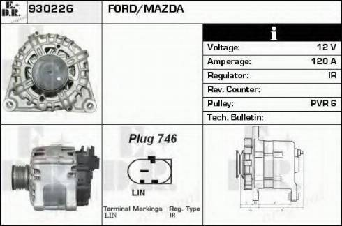 EDR 930226 - Генератор autospares.lv