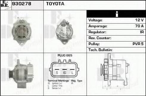 EDR 930278 - Генератор autospares.lv