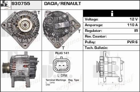 EDR 930755 - Генератор autospares.lv