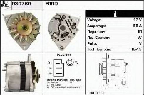 EDR 930760 - Генератор autospares.lv