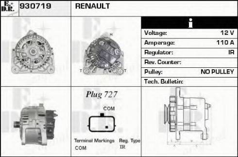 EDR 930719 - Генератор autospares.lv