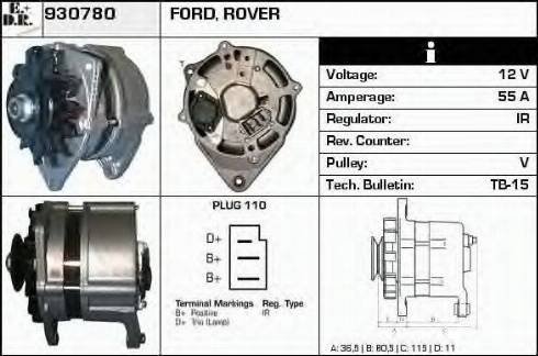 EDR 930780 - Генератор autospares.lv